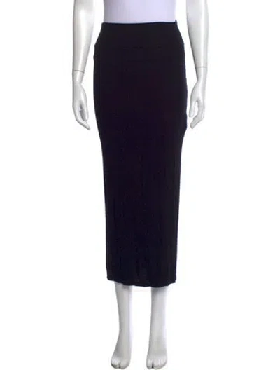 Pre-owned Enza Costa Long Skirt In Black