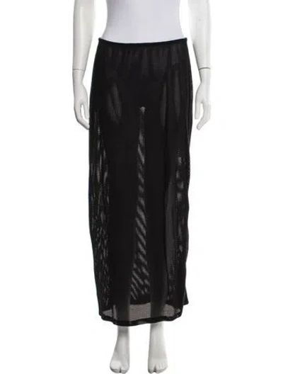 Pre-owned Enza Costa Long Skirt In Black
