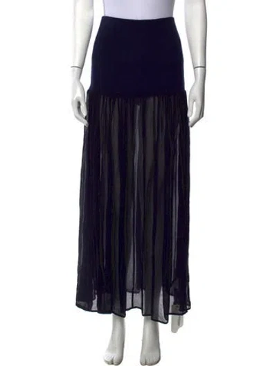 Pre-owned Enza Costa Long Skirt In Black