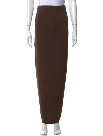 Pre-owned Enza Costa Long Skirt In Brown