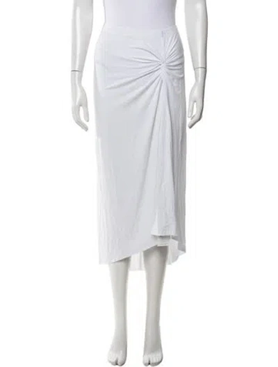Pre-owned Enza Costa Long Skirt In White