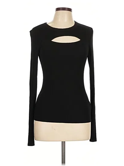 Pre-owned Enza Costa Long Sleeve T-shirt In Black