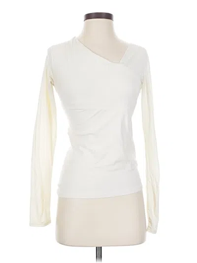 Pre-owned Enza Costa Long Sleeve T-shirt In Ivory