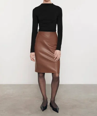 Enza Costa Long Sleeve Twist Top In Black