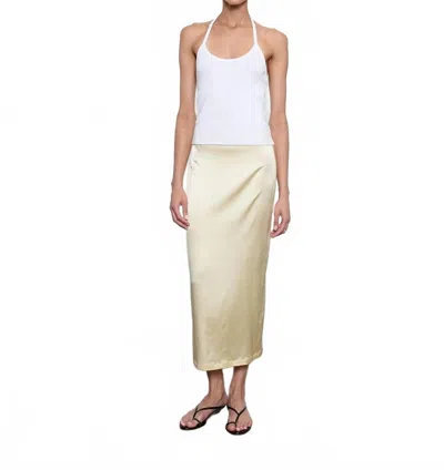 Enza Costa Lustre Column Skirt In Flan In Multi