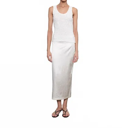 Enza Costa Lustre Column Skirt In Fog In Multi