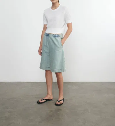 Enza Costa Marine Bermuda Short In Nostalgia Wash In Multi