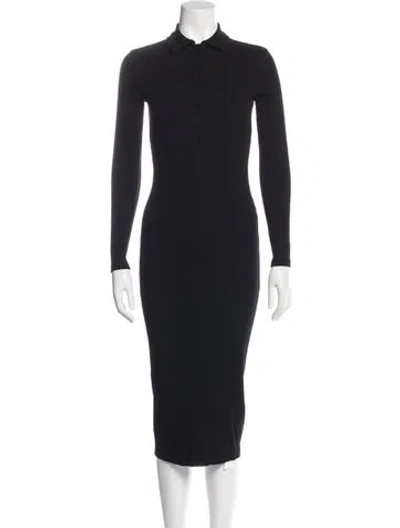 Pre-owned Enza Costa Midi Length Dress In Black
