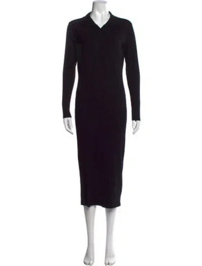 Pre-owned Enza Costa Midi Length Dress In Black