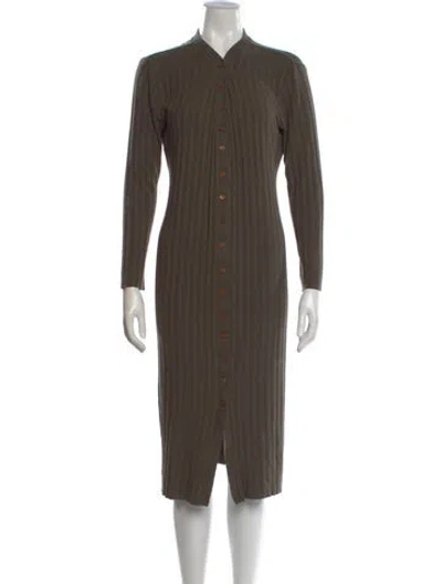 Pre-owned Enza Costa Midi Length Dress In Green