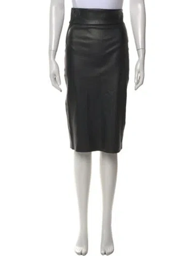 Pre-owned Enza Costa Midi Length Skirt In Black