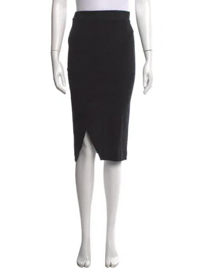 Pre-owned Enza Costa Midi Length Skirt In Black