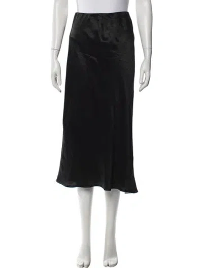 Pre-owned Enza Costa Midi Length Skirt In Black