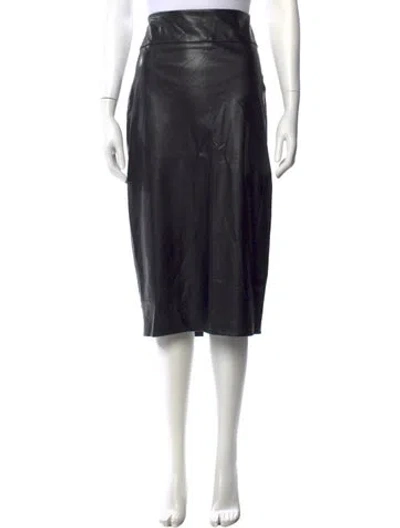 Pre-owned Enza Costa Midi Length Skirt In Black