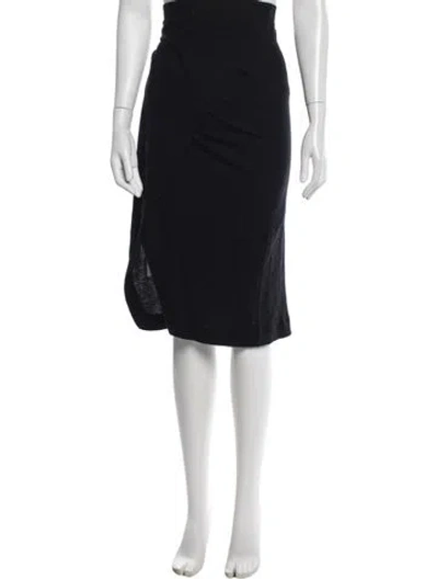 Pre-owned Enza Costa Midi Length Skirt In Blue