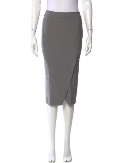 Pre-owned Enza Costa Midi Length Skirt In Gray