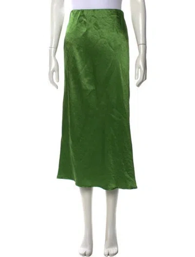 Pre-owned Enza Costa Midi Length Skirt In Green