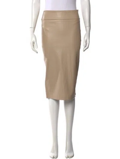 Pre-owned Enza Costa Midi Length Skirt In Neutral