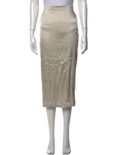 Pre-owned Enza Costa Midi Length Skirt In Neutrals