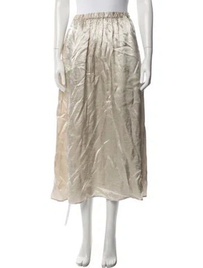 Pre-owned Enza Costa Midi Length Skirt In Neutrals