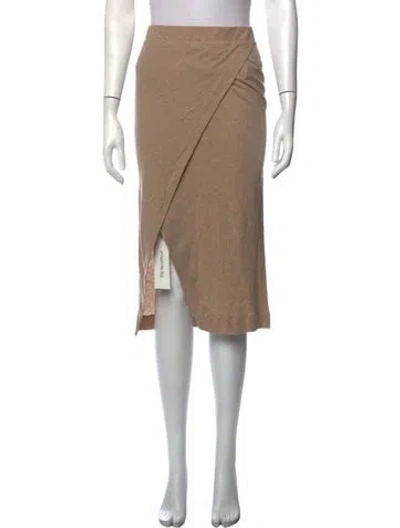 Pre-owned Enza Costa Midi Length Skirt In Neutrals
