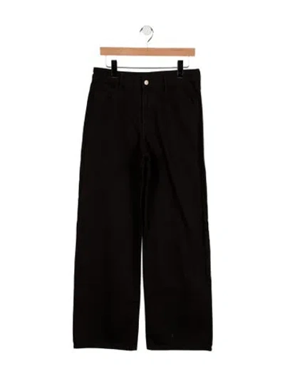 Pre-owned Enza Costa Mid-rise Wide Leg Jeans W/ Tags In Brown