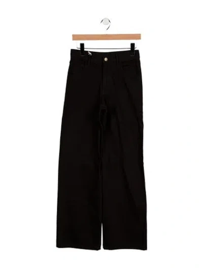Pre-owned Enza Costa Mid-rise Wide Leg Jeans W/ Tags In Brown