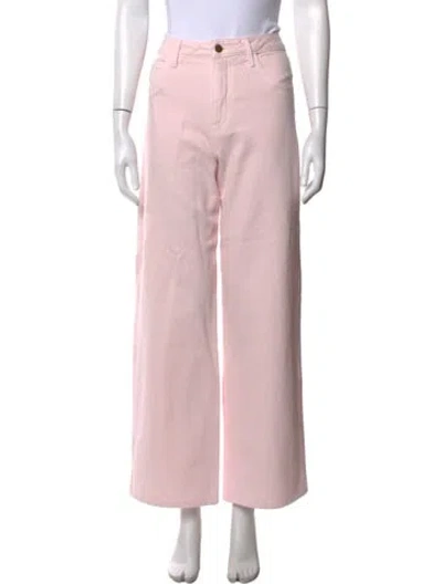 Pre-owned Enza Costa Mid-rise Wide Leg Jeans W/ Tags In Pink