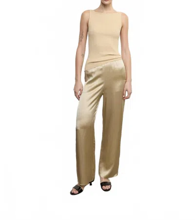 Enza Costa Military Rib Boatneck Tank In Blonde In Multi