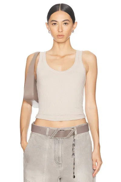 Enza Costa Military Rib Bold Tank In Beige