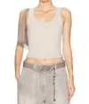 Enza Costa Military Rib Bold Tank In Beige