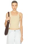 Enza Costa Military Rib Slim Tank Top In Multi
