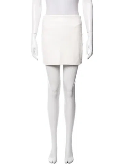 Pre-owned Enza Costa Mini Skirt In White
