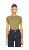 Enza Costa New Classic Short Sleeve Tee In Green