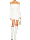 Enza Costa X Revolve Off-shoulder Sweater Mini Dress In White
