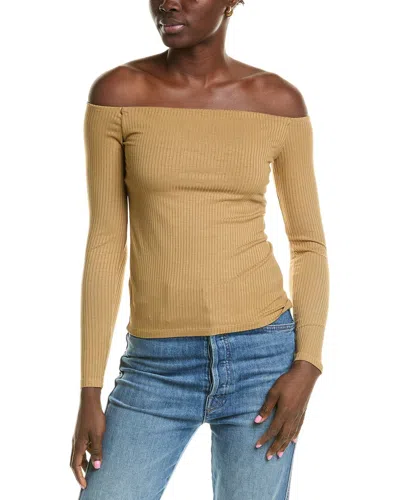 Enza Costa Off-the-shoulder Shirt In Brown