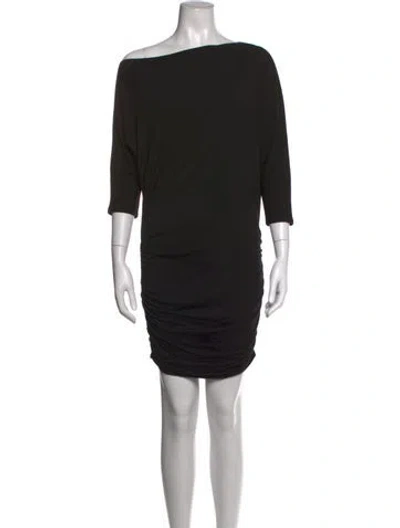 Pre-owned Enza Costa Off-the-shoulder Mini Dress W/ Tags In Black