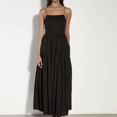 Enza Costa Open Back Tiered Dress In Black