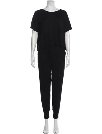 Pre-owned Enza Costa Pant Set In Black