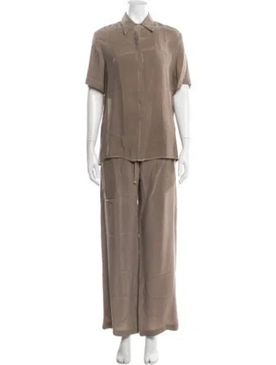 Pre-owned Enza Costa Pant Set In Brown