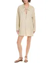 Enza Costa Poplin Caftan In Neutral