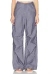 Enza Costa Poplin Flight Pant In Navy/ White In Multi
