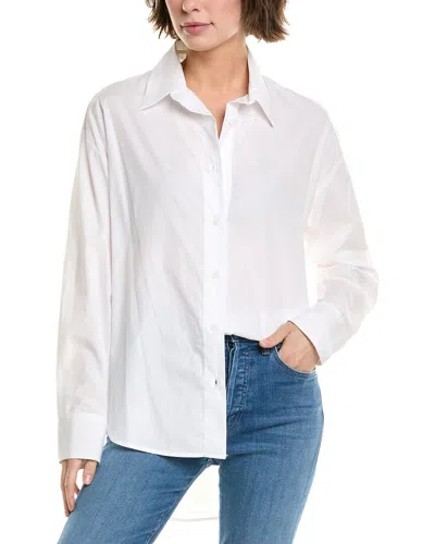 Enza Costa Poplin Shirt In White