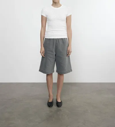 Enza Costa Puckered Cap Sleeve Top In Undyed In Multi