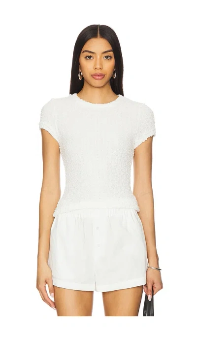 Enza Costa Puckered Cap Sleeve In Undyed