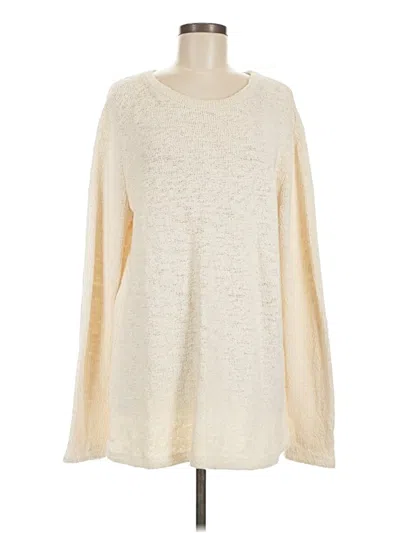 Pre-owned Enza Costa Pullover Sweater In Ivory