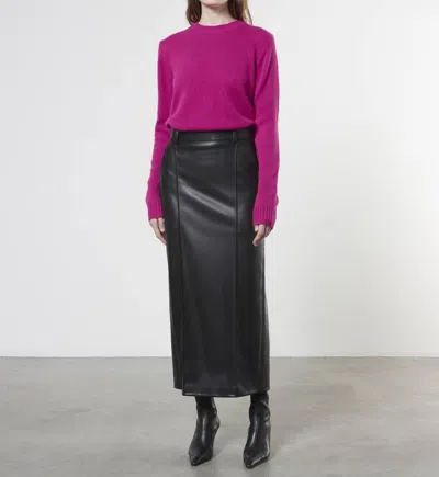 Enza Costa Pure Cashmere Crew In Fuchsia In Pink