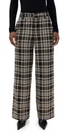 Enza Costa Relaxed Plaid Trousers Plaid In Multi