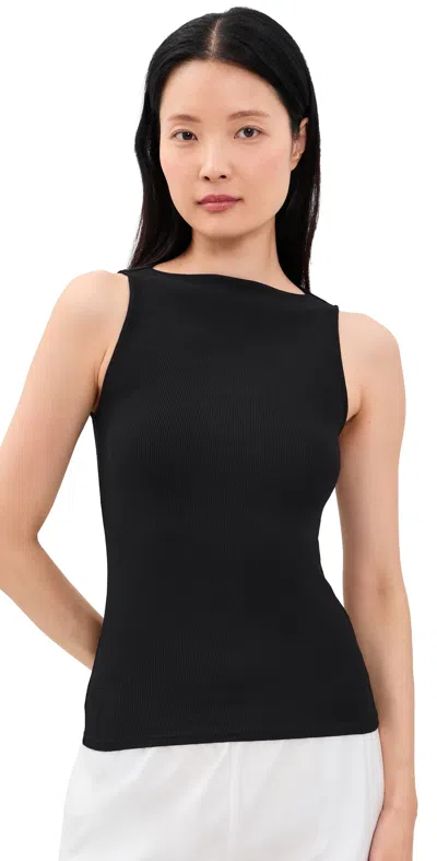 Enza Costa Ribbed Blouse Black