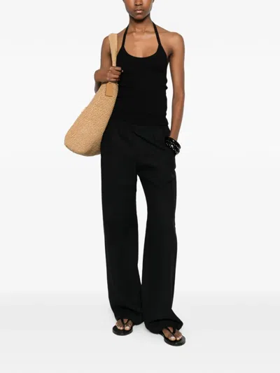 Enza Costa Ribbed Tank In Black